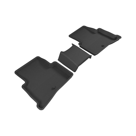 3D Maxpider Carbon Fiber Embossed Pattern Kagu Black 2nd Row 3 Piece for 2017 Kia Sportage, 3PK L1KA04021509